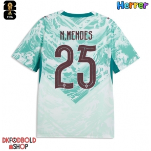 Portugal Nuno Mendes #25 Udebanetrøje VM 2026 Kort ærmer Portugal Nuno Mendes #25 Udebanetrøje VM 2026 Kort ærmer